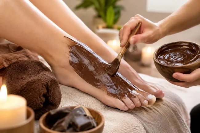 Pedicure chocolaterapia Bogotá para pies suaves